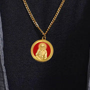 DIVINITI 24K Gold Plated Double-Sided Religious Pendant with Premium Gift Box, Spiritual Locket for Men & Women, Devotional Jewellery for Gifting & Everyday Wear | Sai Baba & Om
