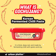 Urban Platter Korean Gochujang Paste 170g (Fermented Chilli Paste | Spicy-Sweet Umami | Plant-Based | For Bibimbap & Tteokbokki)