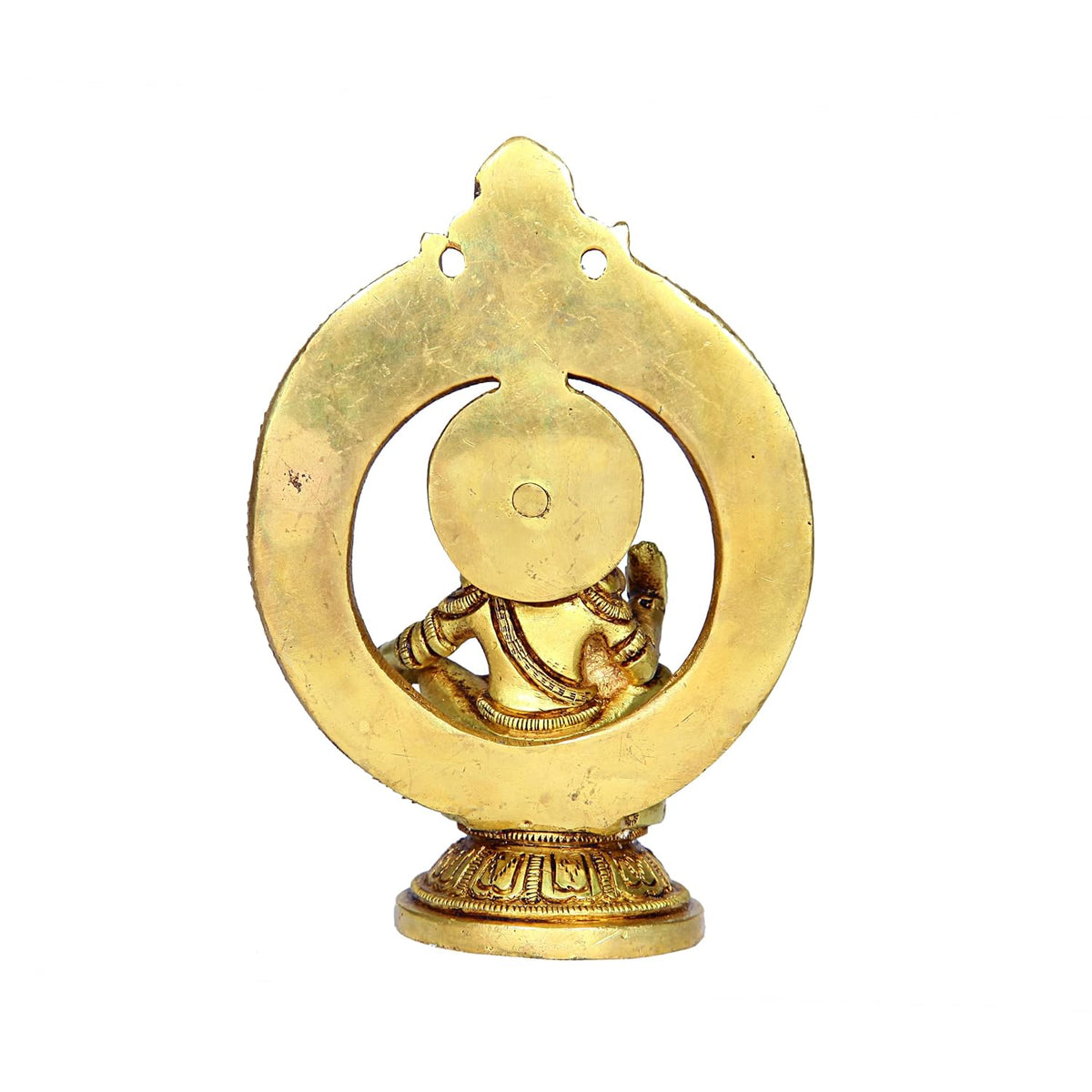Aalayam Selveer Lord Ayyappa Idol with Thiruvachi | Ayyappa God Idol with Thiruvachi| Ayyappa Swamy Idol | Ayyappa Idol Brass 12.5 CM Height, Gold Colour 1 No