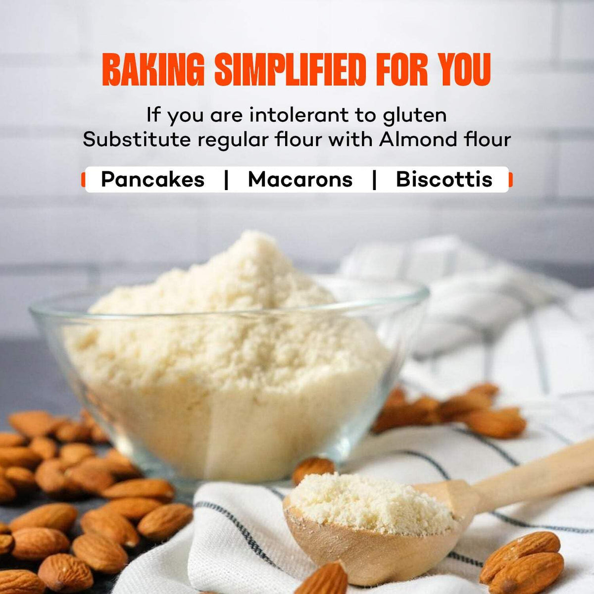 Urban Platter California Blanched Almond Flour, 200g (Naturally Gluten-Free | Finely Milled | Low-Carb | Ideal for Baking & Keto Recipes)
