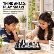 Toy Imagine Magnetic Chess Board Game – Folding Travel Chess Set with Pieces Storage | Portable Strategy Game for Kids & Adults | 2 Player Board Game for Travel, Learning & Fun
