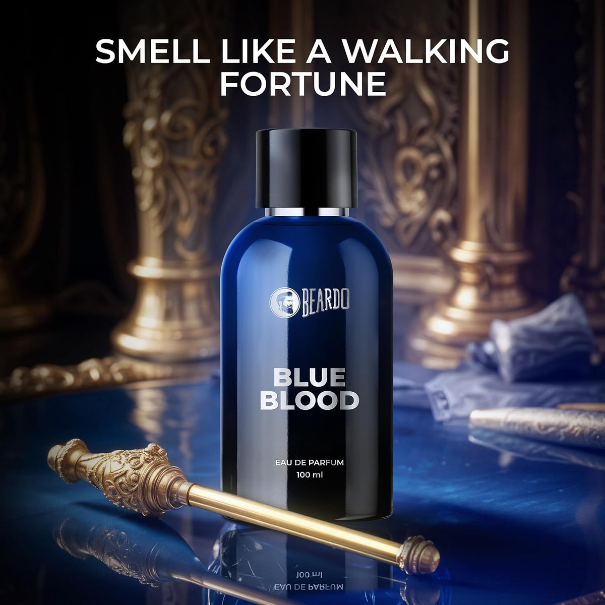 Beardo Blue Blood Premium Perfume for Men 100 ml | Eau De Parfum Intense, Aromatic, Aquatic Premium Scent | Perfume for Men Long Lasting Smell | Premium Gift For Man | Perfume For Man