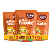 Slurrp Farm No Maida Pancake Mix | Instant Breakfast Mix made with Oats and Jowar | 100% Vegetarian Eggless Healthy Breakfast for Kids & Adults | Classic- Pack of 3 X 150g