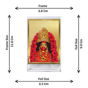 DIVINITI 24K Gold Plated Acrylic Goddess Tara Devi Car Dashboard Idol Frame|Premium Spiritual Gifting Item for Divine Blessings & Positivity | Luxury Religious Decor for Car, Office & Home | 11 X 7