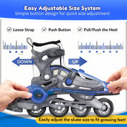Toy Imagine Inline Skates, Adjustable, Boys Kids & Girls, Blue
