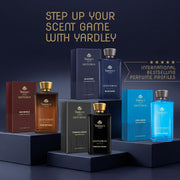 Yardley London Blue Noir | Eau De Parfum | Long Lasting International Perfume for Man | Citrus Marine Oakwood Fragrance | Upto 15% dosage | 100ml EDP| Ideal Gift for Man