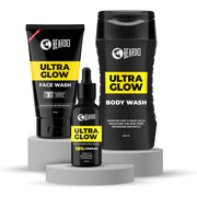 Beardo Alpha Glow Up Kit for Men – Bodywash, Face Serum & Facewash | Brightening, Nourishing & Hydrating Skincare Combo | Deep Cleanse & Glow | Suitable for All Skin Types – Pack of 3