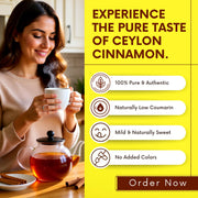 Bliss of Earth 200gm Ceylon Cinnamon (Dalchini) 5" Cut Sticks True Cinnamon Raw From Sri Lanka Original