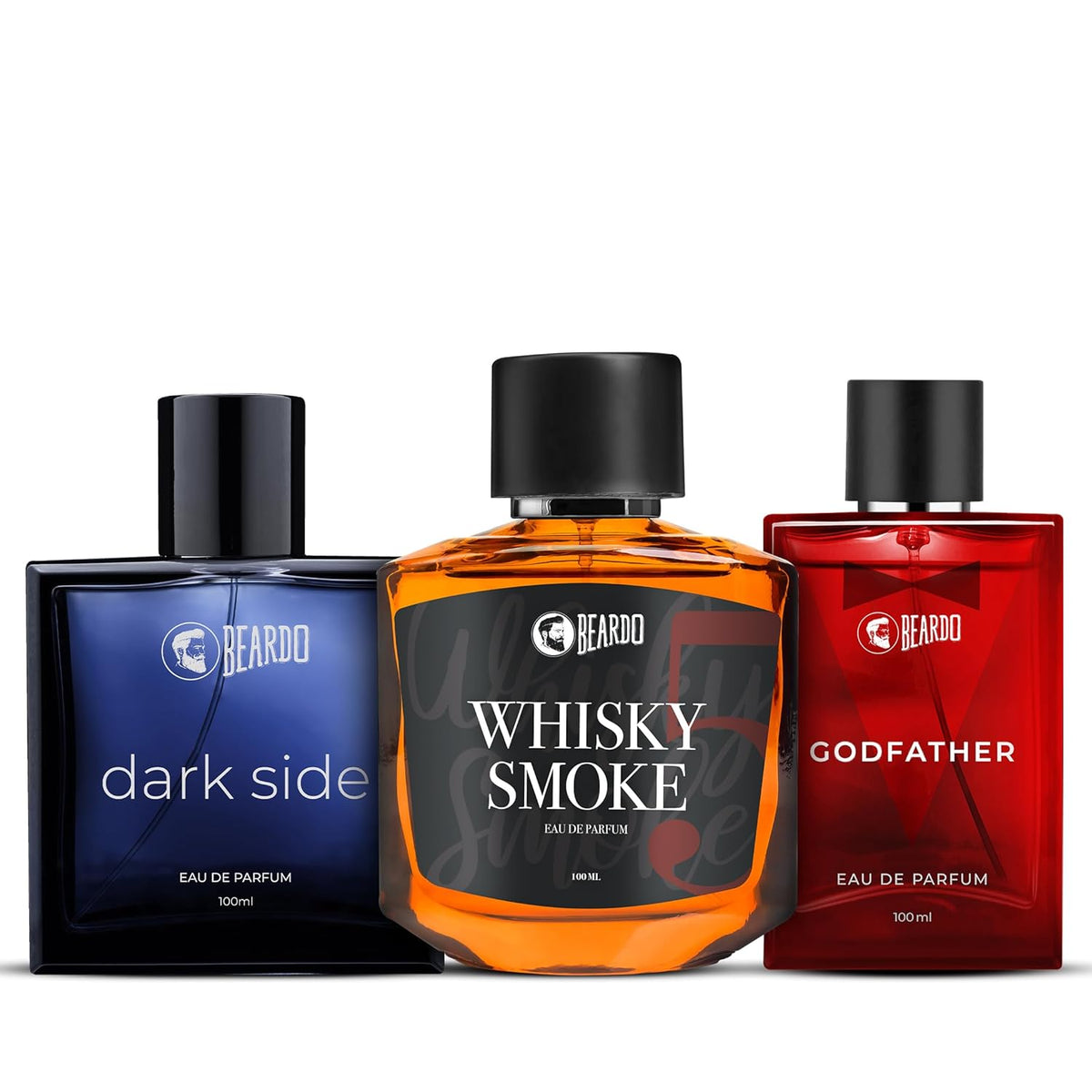 BEARDO Unholy Edp Combo Fresh Whisky Smoke,Godfather And Dark Side Liquid Perfume For Men,100 Ml X 3 Eau De Parfum Trio|Strong Long Lasting Fragrance|Ideal Gift Set| Christmas gift for men| Gift For Friends | Gift for Men