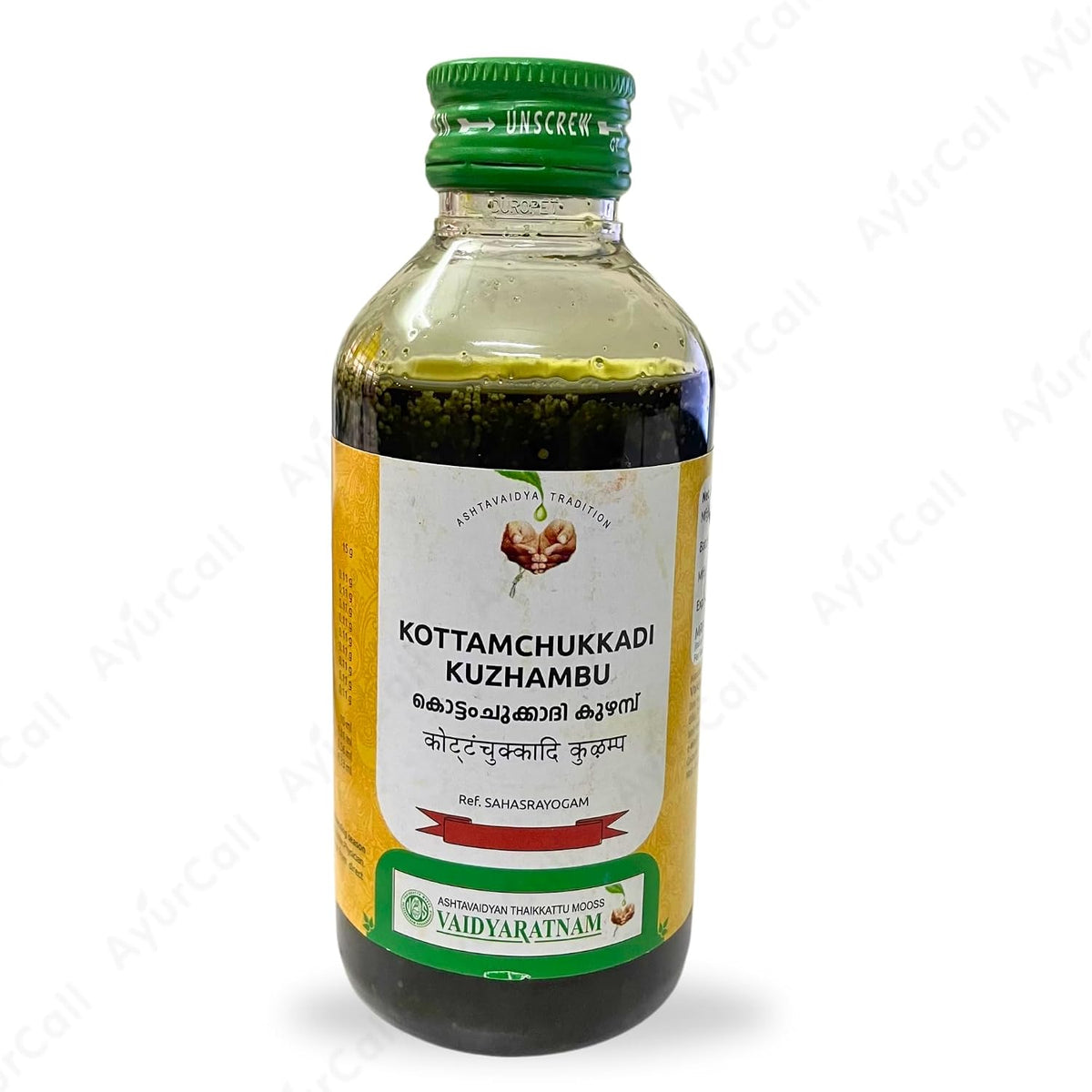 Vaidyaratnam Kottamchukkadi Kuzhambu (200 ml) for relieving numbness, pain, inflammation and stiffness
