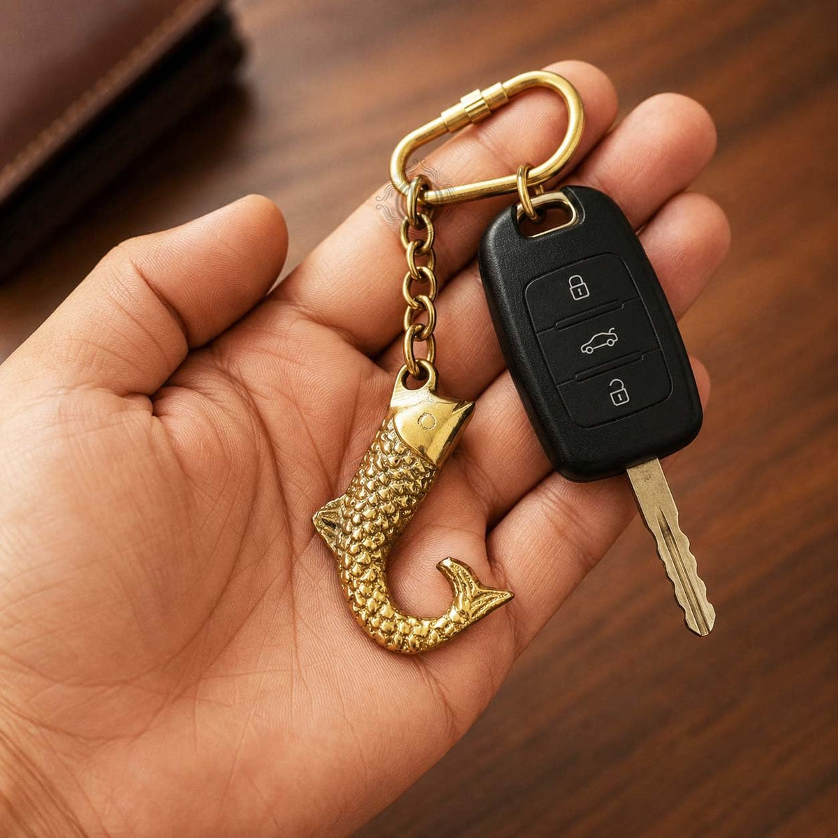 DSH Brass Fish Key chain for Car, Bike, Cycle, For Home Decor Gifting Item