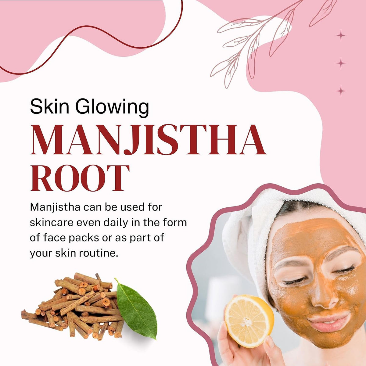Brijbooti Organic Manjistha (100 gm) | Rubia Cordifolia | Manjishtha Root | Manjishta | Manjishta | Manjista