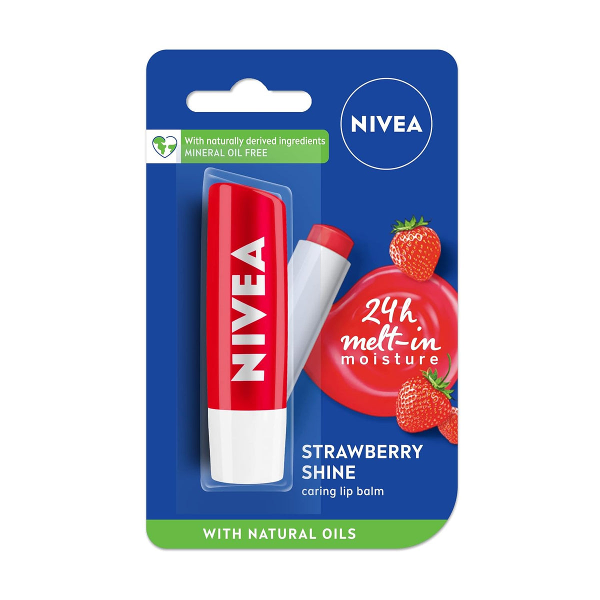 NIVEA Body Lotion, Aloe Hydration, with Aloe Vera for Instant Hydration in Summer, for Men & Women, 200 ml & NIVEA Lip Balm, Fruity Strawberry Shine, 4.8g