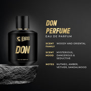 Beardo Don Perfume for Men, 50ml | With Melon, Jasmin, Vanilla Intense Fresh | Strong Long Lasting Mens Perfume | EAU DE PARFUM Men | Gift for husband | Gift for boyfriend | Gift for Men