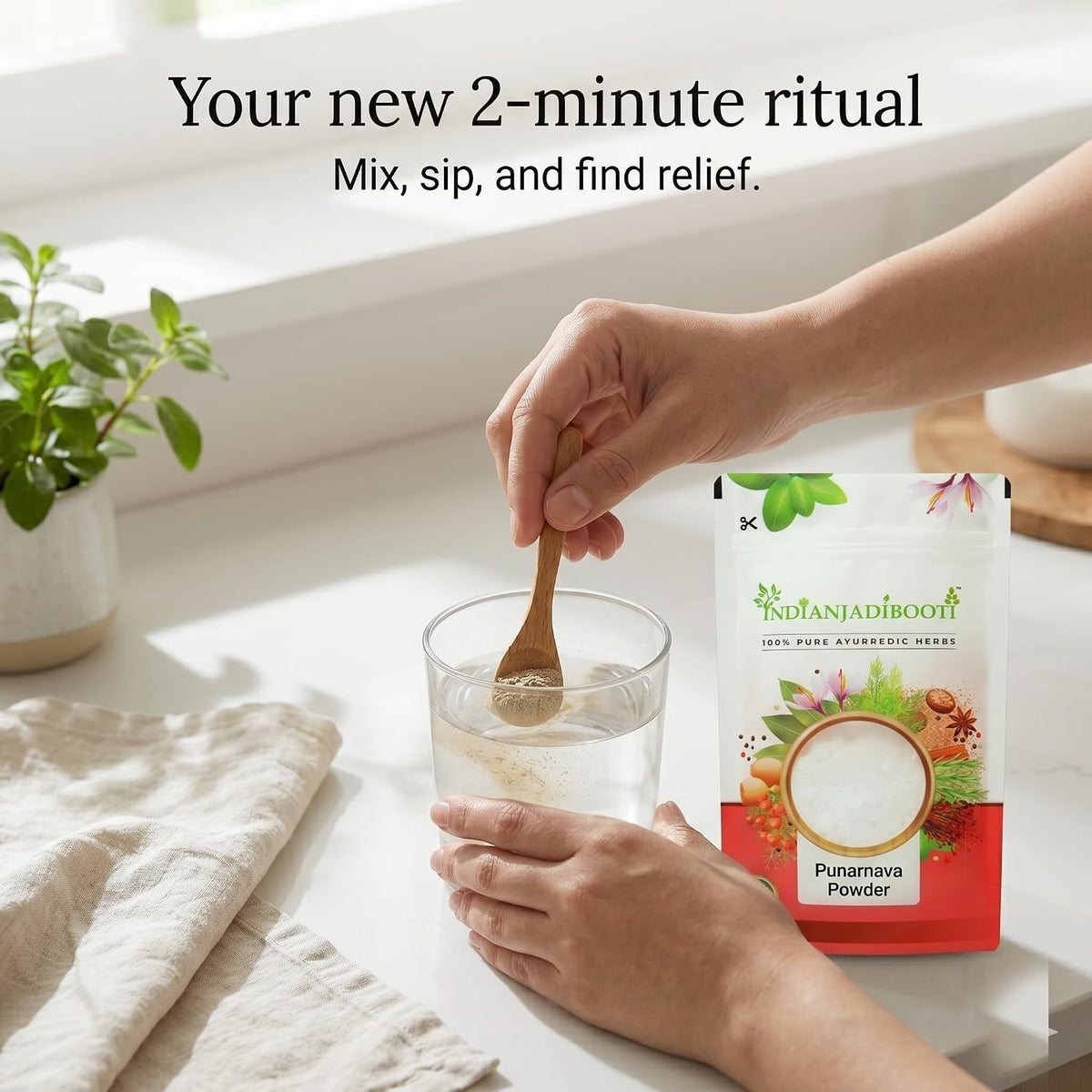 IndianJadiBooti Punarnava Powder Boerhavia Diffusa | Supports Kidney Health & Water Balance | Punarnava Churna For Urinary Wellness & Swelling Relief | With Boerhavia Diffusa Root