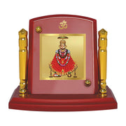 DIVINITI 24K Gold Plated Religious Car Dashboard Frame | Premium God Idol Frame for Car, Home Mandir & Office Table | Spiritual Gift, Decorative Showpiece | Khatu Shyam-1