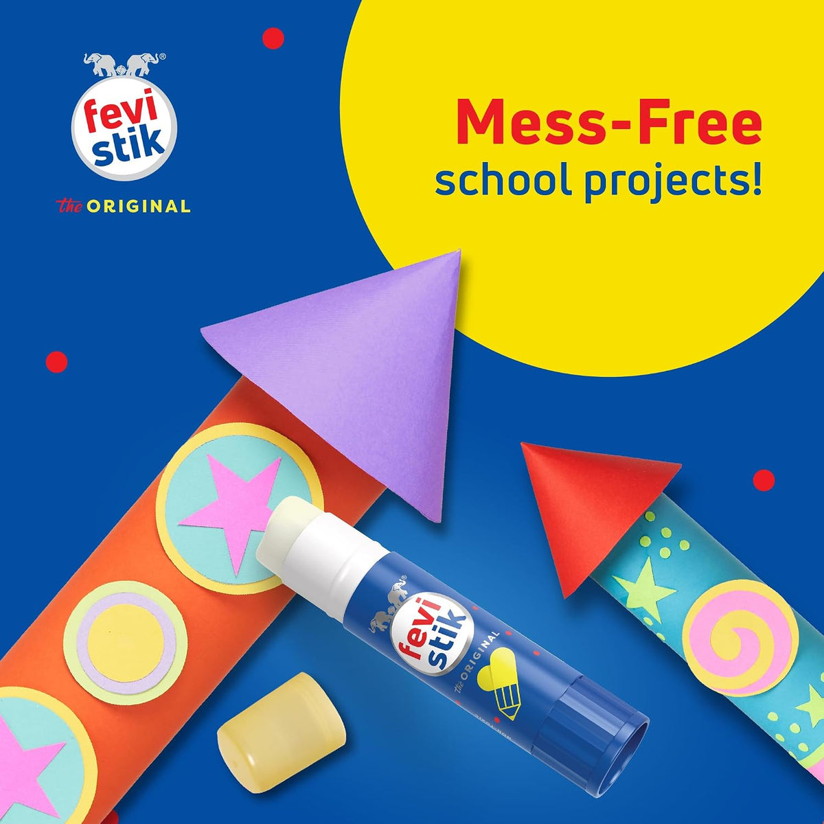 Pidilite Fevistik Glue Stick 25g, Pack of 3 | Multi-Purpose Glue Stick for School Projects, Art & Craft, DIY | Suitable for School & Office Activities | Easy to Use