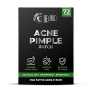 Beardo Acne Pimple Patch for Face with Salicylic Acid (72 dots) | Waterproof Patches for Active Acne | Absorbs Pimple Overnight and Reduces Excess Oil | Pimple Patches for Men