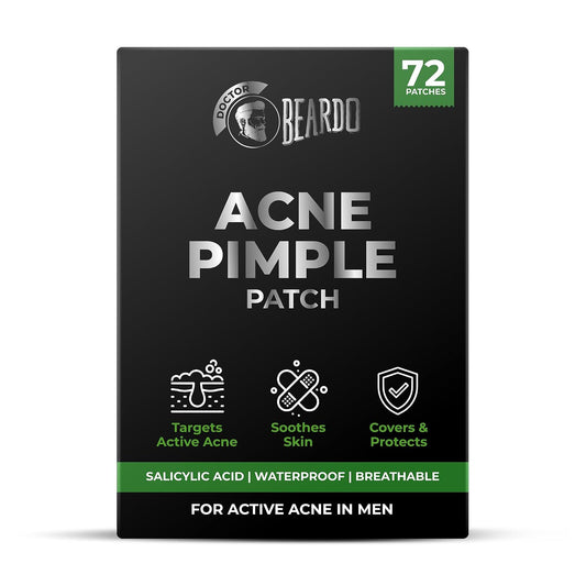 Beardo Acne Pimple Patch for Face with Salicylic Acid (72 dots) | Waterproof Patches for Active Acne | Absorbs Pimple Overnight and Reduces Excess Oil | Pimple Patches for Men