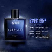 BEARDO Dark Side Perfume for Men, 100ml | Fresh, Woody | Long Lasting EDP | Ideal Gift for Men