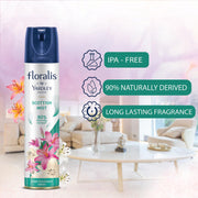 Yardley London Floralis Air Freshener Spray| Scottish Mist| Long Lasting Floral Fragrance For Home & Office| Home Fragrance Spray| 90% Naturally Derived| 210Ml (Pack Of 2)