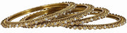 NMII Non Precious Metal with Round Shape and Zircon Gemstone Studded Glossy Finished Kada Set For Women and Girls