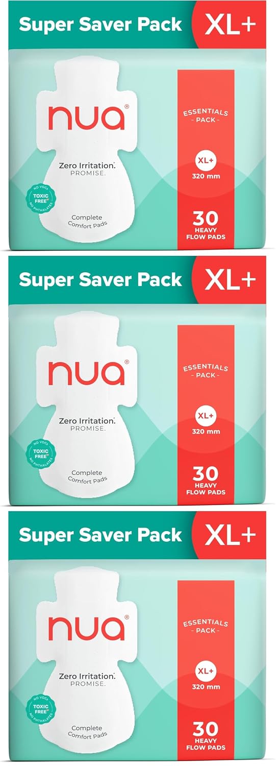 Nua Ultra Safe| 30 Heavy Flow -XL+ | SUPER SAVER PACK | Leakproof & Toxic Free Sanitary Pad (Pack of 90)