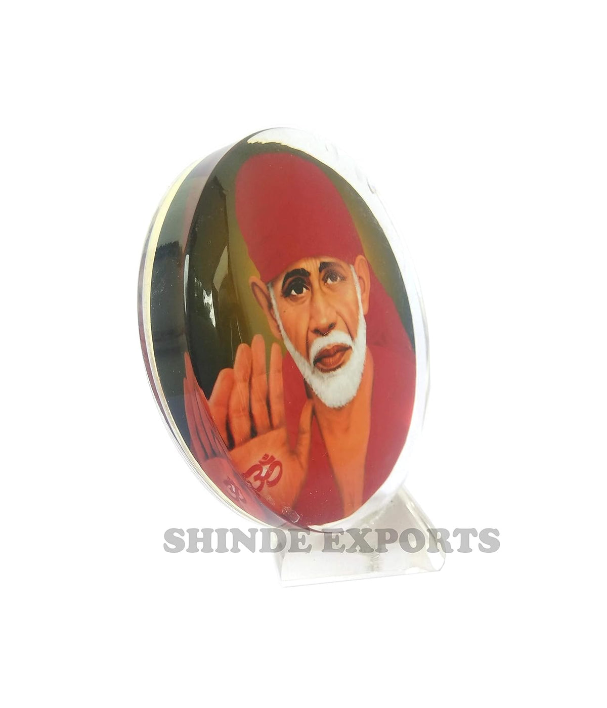 SHINDE EXPORTS sai Baba Acrylic car Dashboard Idol Cum Desk Stand 3 inches
