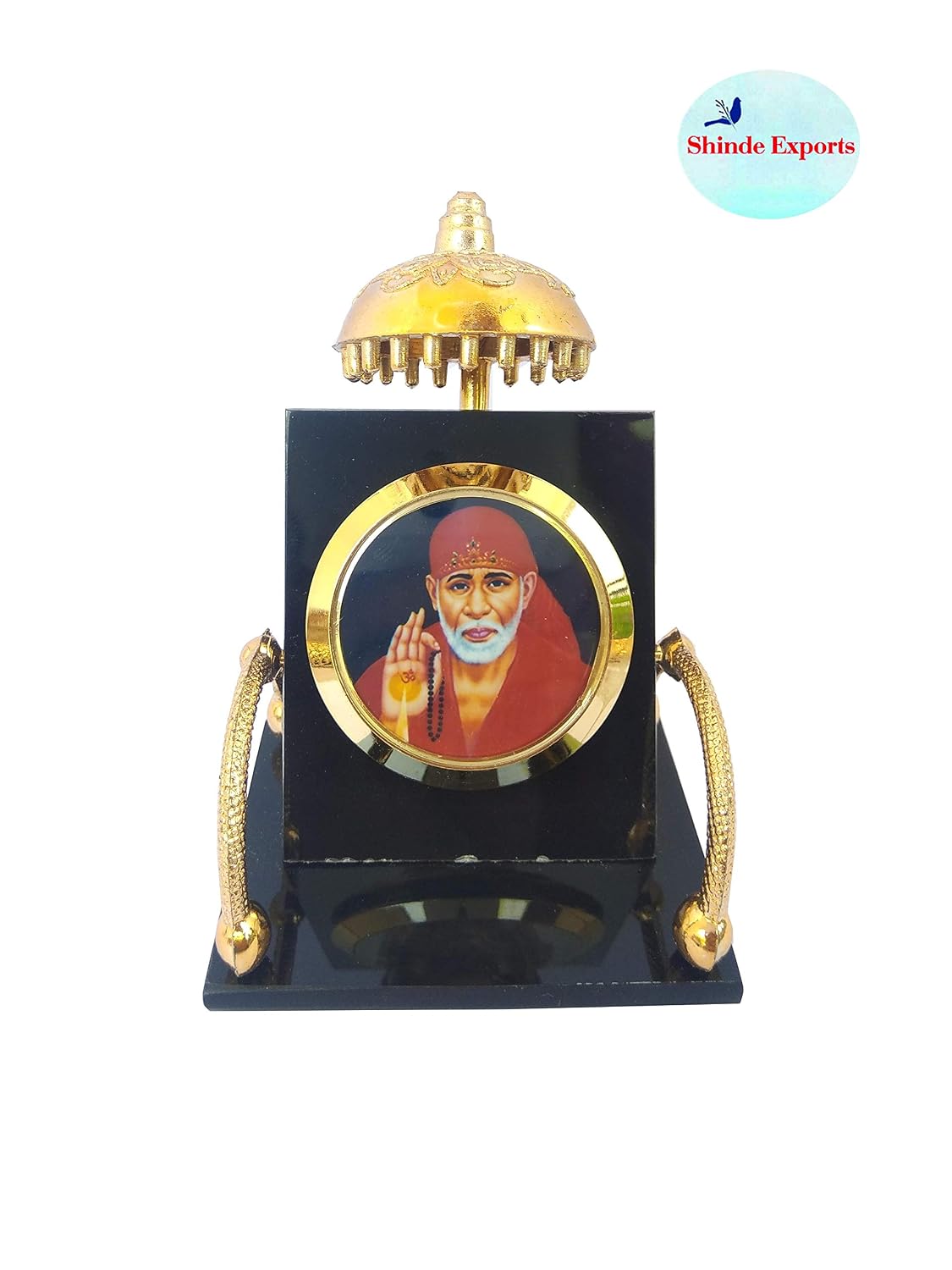 SHINDE EXPORTS Sai Baba Car Dashboard Stand (Design 6)