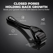 Beardo Hair Growth & Scalp Care Combo: Dermaroller & Scalp Massager | Stimulates Hair Follicles & Improves Blood Circulation | For Thicker, Healthier Hair (Set of 2)