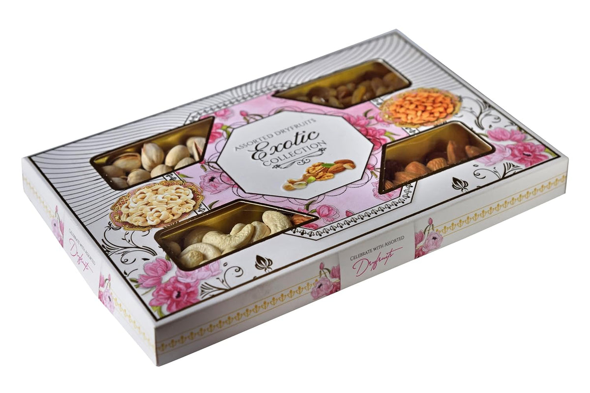 NatureVit Dry Fruits Gift Pack, 200g | Cashew, Almond, Pistachio, Raisins | Diwali & Festive Gift Box Hamper | Premium Combo for Family, Friends & Office Gifting
