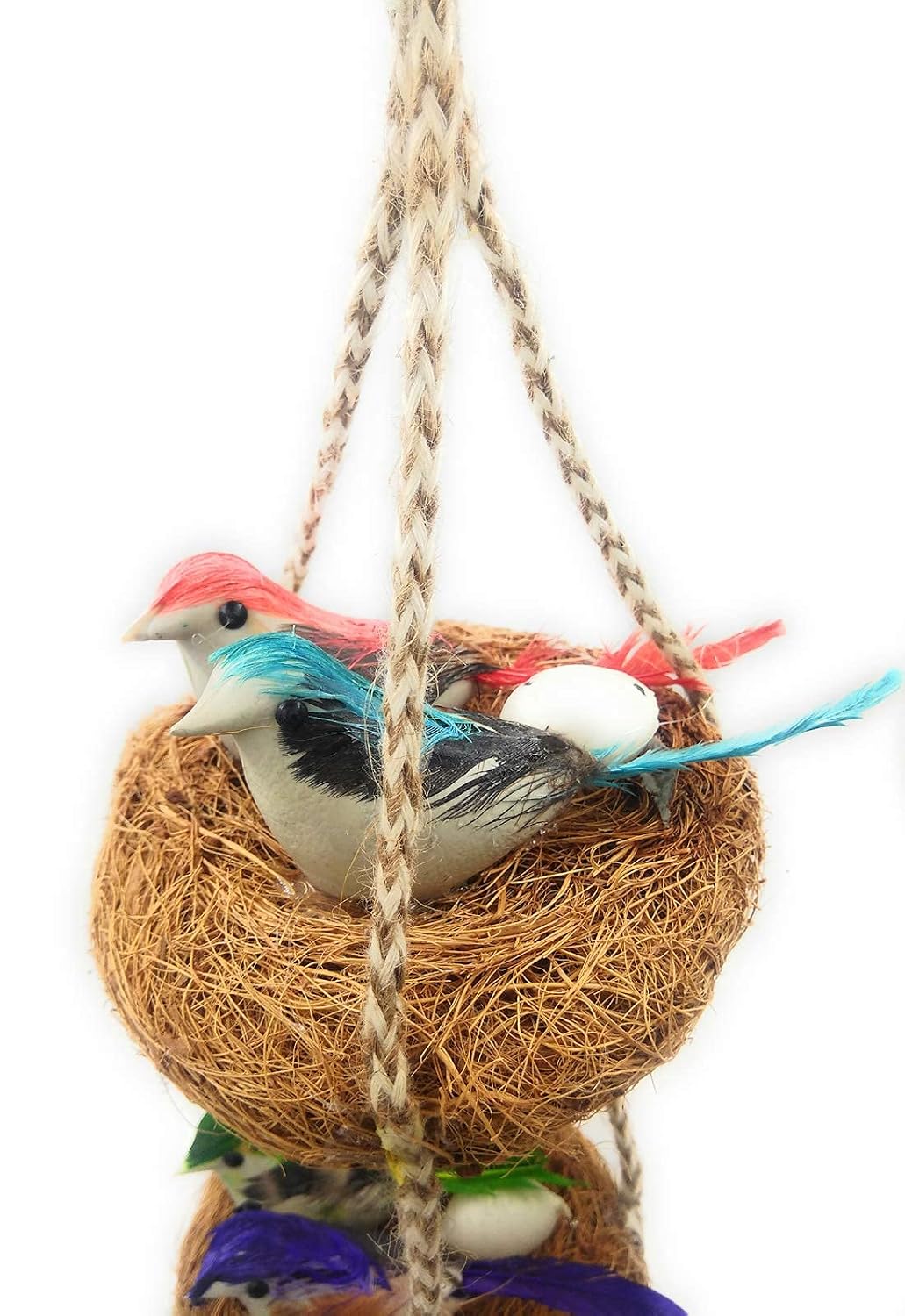 SHINDE EXPORTS Decorative Artificial Birds Nest Hanging Made of Natural Grass Best for Balcony Home Decor and Gifting