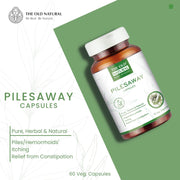The Old Natural Pilesaway Piles medicine I For Piles, Hemorrhoid Support, Bavasir, Fissure. Fistula, Inflammation & Rectum I Fast Relieve In Bleeding, Burning & Pain I 60 Capsules