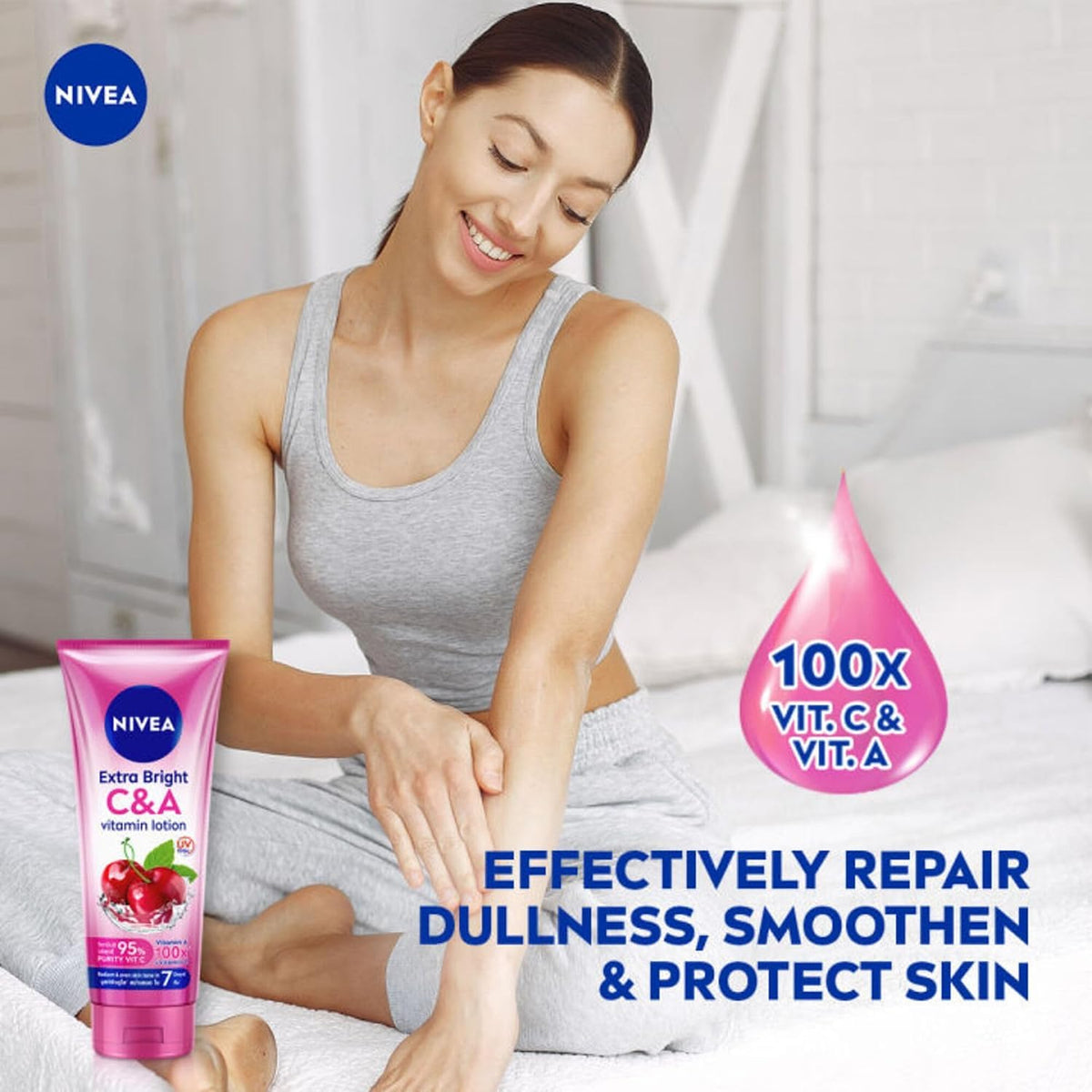 NIVEA Extra Bright C & A Vitamin Body Lotion, 170 ml