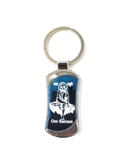 SHINDE EXPORTS Shirdi Sai Baba Plastic Key Chains for car, Home and Bike (Blue 3)