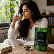 BLUE TEA - Nettle Tea - 30 Tea Bags - Plant Based | Helps With Body Detox and Digestion | UTI Support | Caffeine Free - Herbal Tea | Ziplock Pack