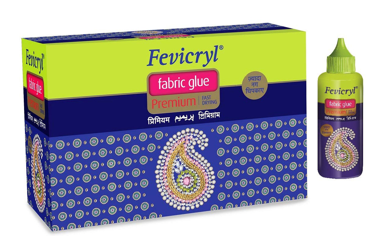 Pidilite Fevicryl Premium Fabric Glue : Pack of 10 (80 g Each)