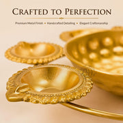 DSH Handcrafted Decorative Urli Bowl in Diya Shape – Perfect for Floating Flowers & Tea Light Candles for Home Decor Office,Table Centerpieces & Diwali Festivities.(10 Inch)