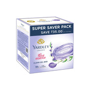 Yardley London Clear Gel Bar Gardenia And Waterlily - With 99% Pure Glycerin And Natural Floral Oils - 125Gx3