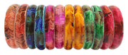 NMII Glass with Feather Pattern Or Attractive and Glossy Finished Kada Set For Women and Girls