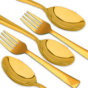 Parage 6 Pieces Stainless Steel Golden Spoon & Fork Set, 16 cm Each, Premium Cutlery Set for Home & Kitchen, PVD Gold Flatware, Elegant Dining (3 Dinner Spoons & 3 Dinner Forks)