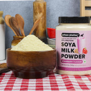 Urban Platter Strawberry Soya Milk Powder, 500g (Soy-Based Dairy Alternative | 25% Protein | Plant-Based | Non GMO)