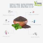 Holy Natural Basil Seed (454gm) Tukmaria, Sabja Seeds, For Salad Dressing, Pasta Topping, Juice, Milk Shake & Cold Drink. Best for Dental Health, Weight Management, Blood Sugar, and Bones.