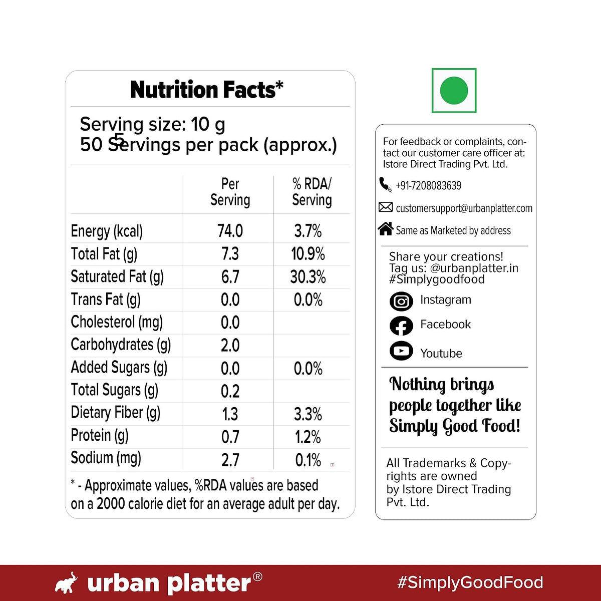 Urban Platter Desiccated Coconut, 250g (Unsweetened and Finely Grated, Ideal for Baking & Confectionery)