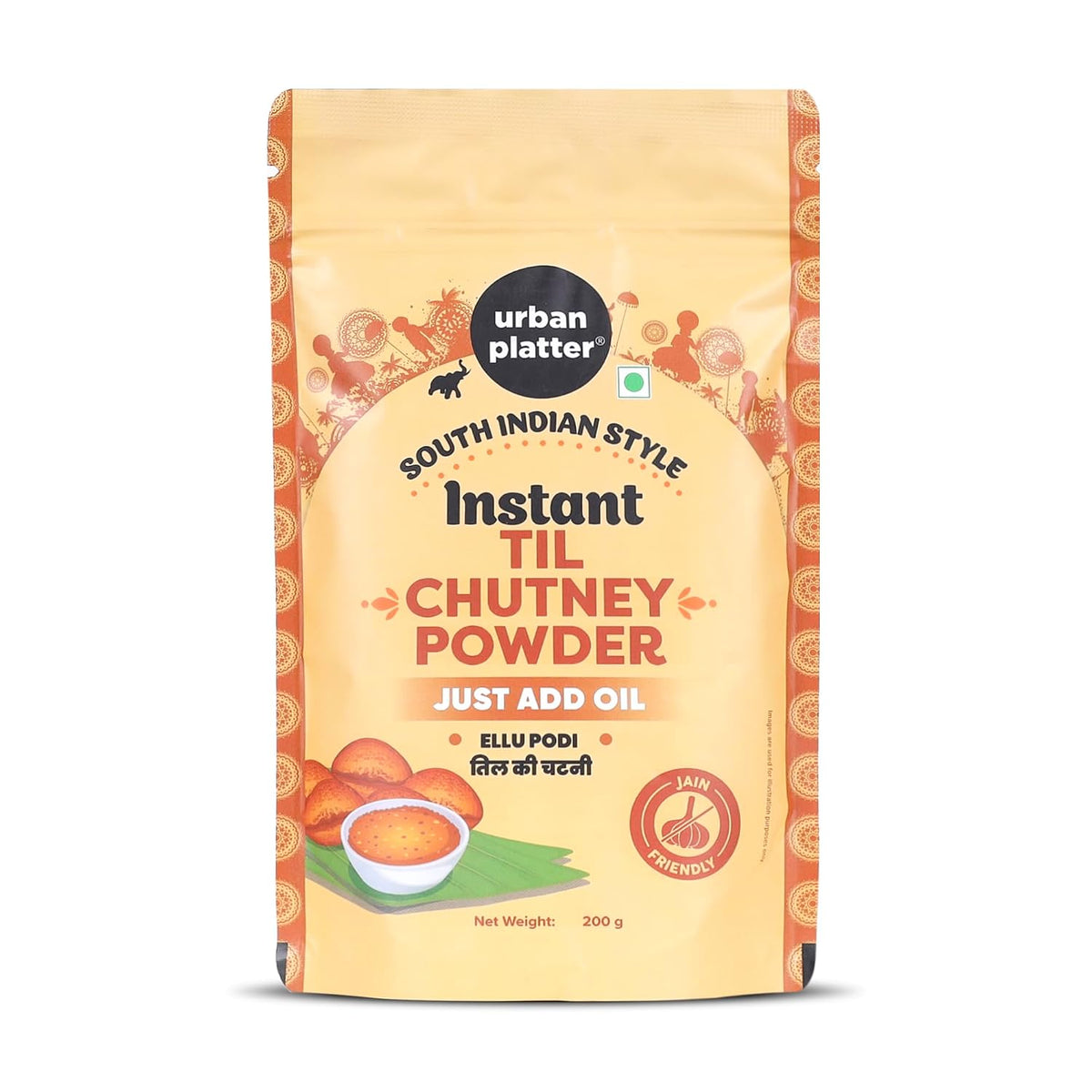 Urban Platter South Indian Style Instant Til Chutney Powder, 200g (Ellu Podi | Sesame Dry Chutney | Ready-to-Use | Perfect for Idli, Dosa and Rice)