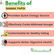 IndianJadiBooti Namak Papdi, 900 Grams | (Pack Of 2)
