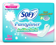 Sofy Antibacteria | Women Pantyliners | 36 liners | Prevents Spotting | Feel Clean & Dry | Hygiene & Herbs | Ultra Thin