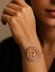 SHINDE EXPORTS Pure Copper Adjustable Cuff Bracelet for Women