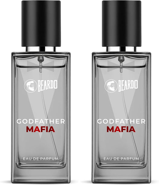 BEARDO Godfather Mafia Eau De Parfum 50ml | Fruity, Amber, Woody Fragrance | Long Lasting Perfume for Men | Gift For Men | Strong EDP For Men | Gift For Husband | Gift For Boyfriend (Pack of 2)
