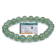 ASTRODIDI Natural Certified Green Aventurine Stone Bracelet for Help to Attract Luck, Abundance and Emotional Healing | Original Reiki Feng-Shui Healing Crystal Gemstone Bracelet for Men and Women